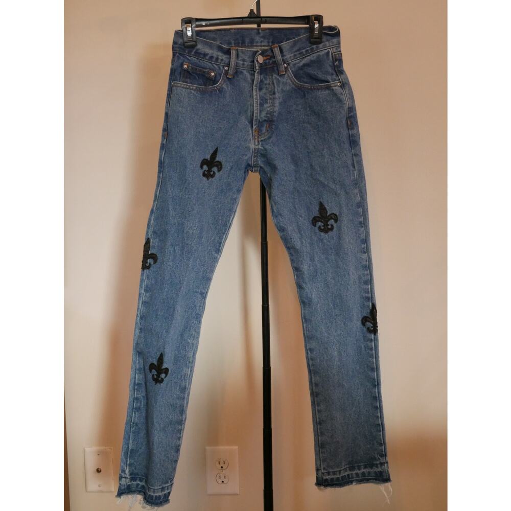 mnml Jeans Size 28 Button Fly Distressed Hem